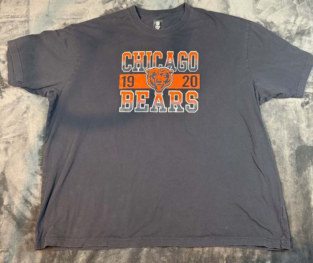 NFL Team Apparel Chicago Bears T-Shirt Size 2XL Charcoal